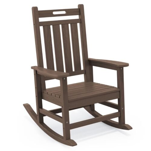 HDPE Outdoor Rocking Chair – Brown